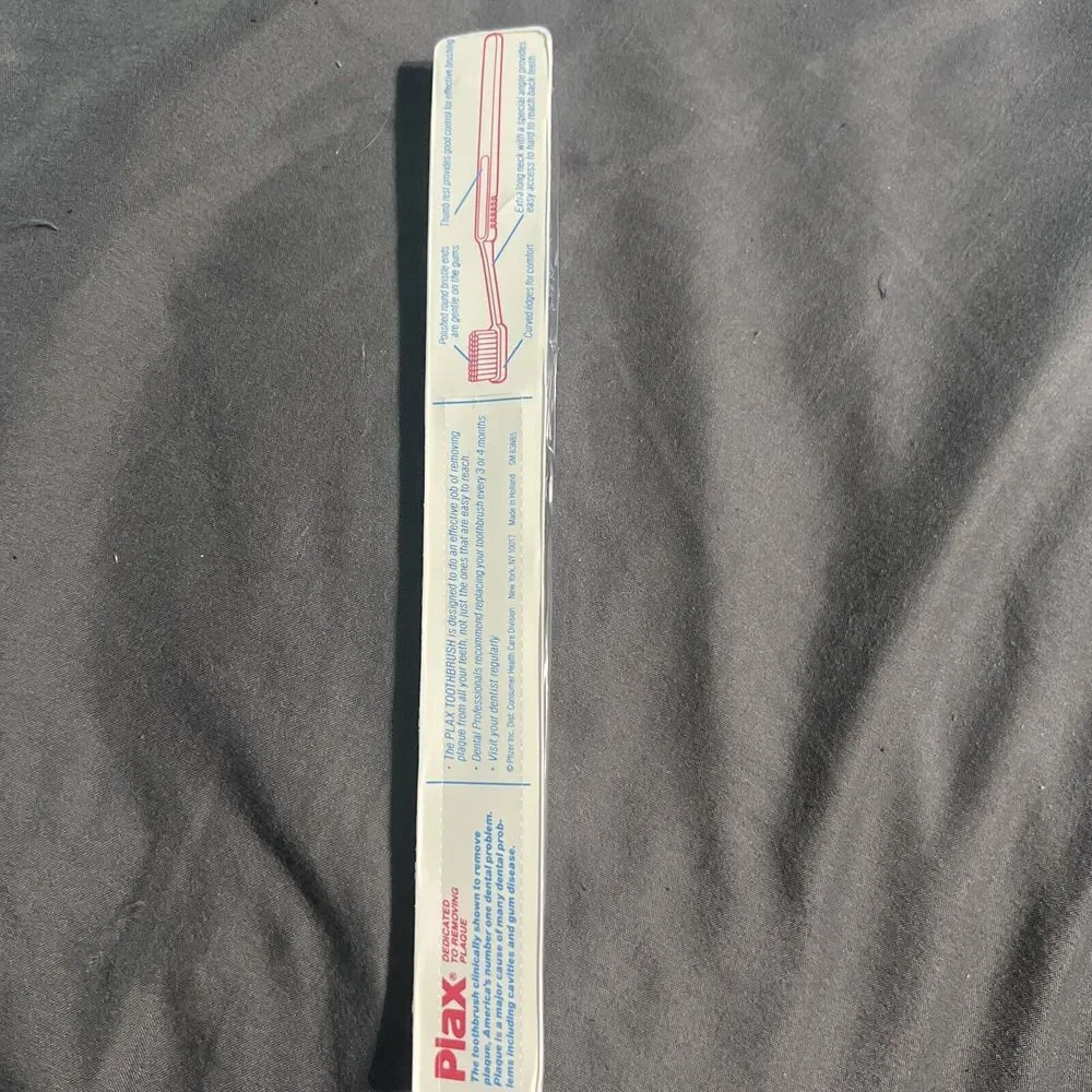 Vintage Plax Soft Toothbrush Clear Sealed In Case‎ Pfizer Inc Super Scarce